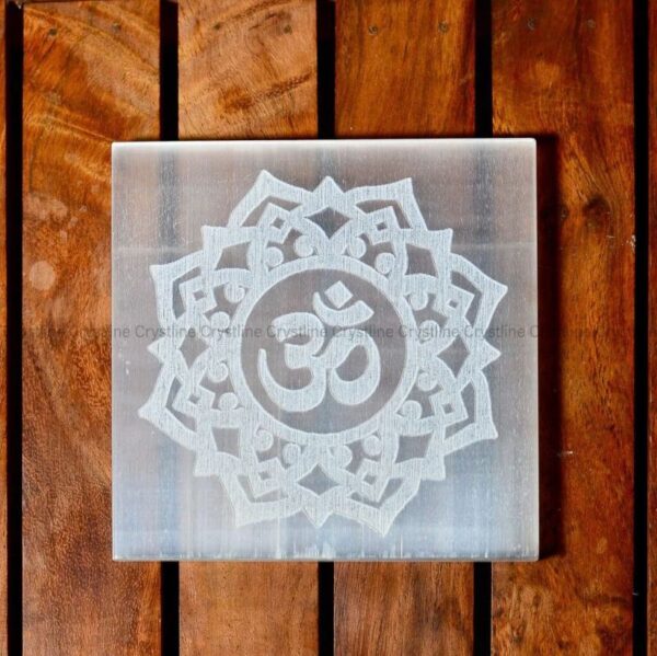 Om Harmony Selenite Charging Plate